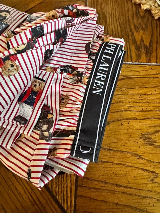 Ralph Lauren Red & White Striped Polo Bear pajamas set Madison - Picture 3 of 3